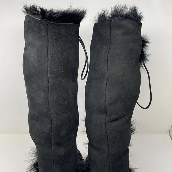 Emilio Pucci Black Shearling Winter Boots - Picture 6 of 11